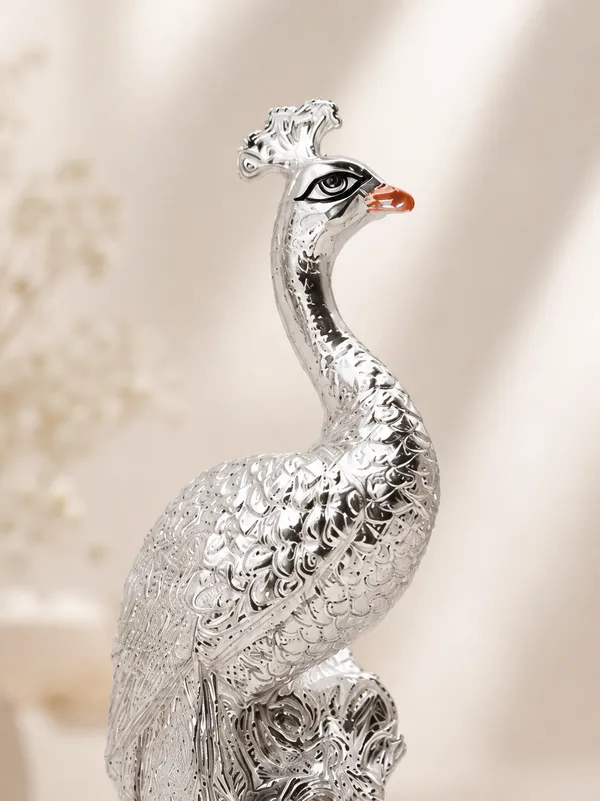 Royal_Silver_Peacock_Decorative_Figurine
