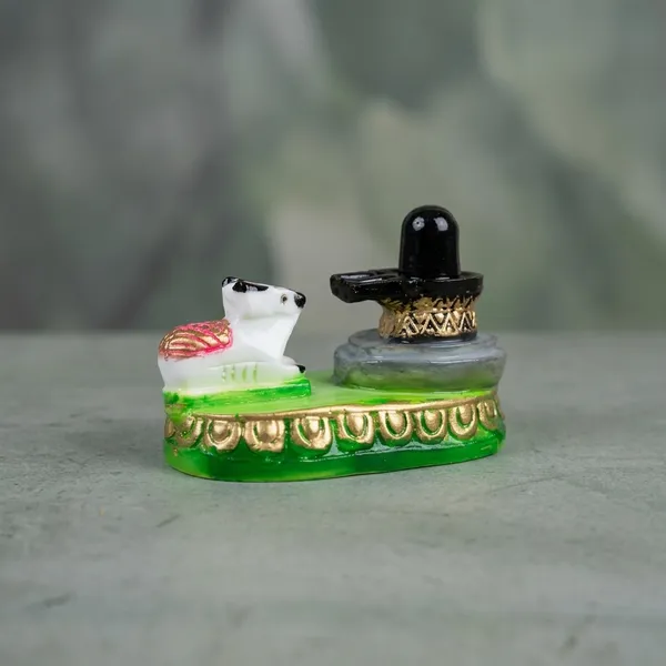 Dust_Marble_Devotional_Nandi_With_Shivling_Idol_Brown_Gold