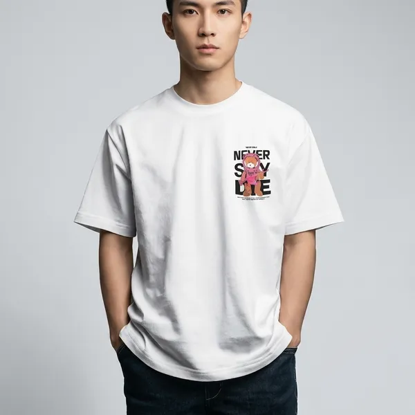 White_Pure_Cotton_Graphic_Print_Round_Neck_T-Shirt_For_Men