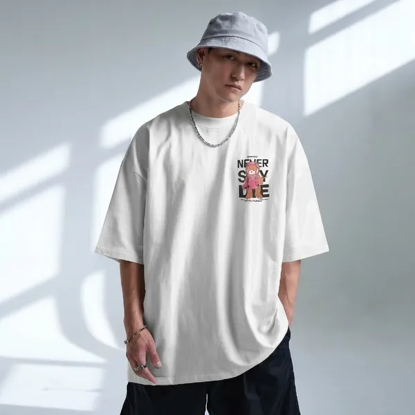 White_Pure_Cotton_Graphic_Print_Round_Neck_T-Shirt_For_Men