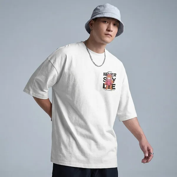 White_Pure_Cotton_Graphic_Print_Round_Neck_T-Shirt_For_Men