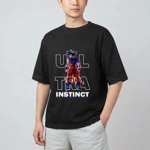 Black_Pure_Cotton__Goku_Round_Neck_Graphic_Print_T-Shirt_For_Men