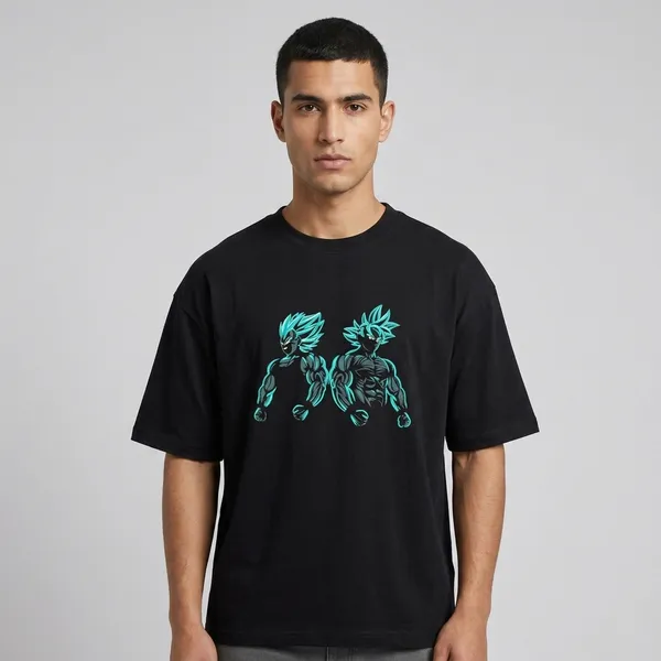 Black_Pure_Cotton__goku_dragon_ball_Crew_Neck_Graphic_Print_T-Shirt_For_Men