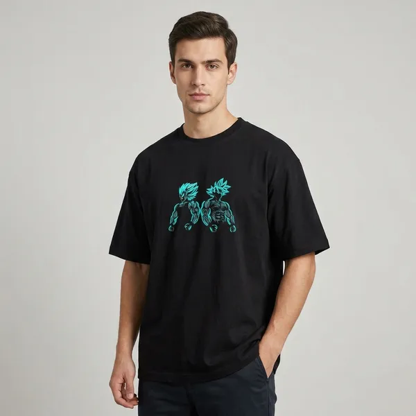 Black_Pure_Cotton__goku_dragon_ball_Crew_Neck_Graphic_Print_T-Shirt_For_Men