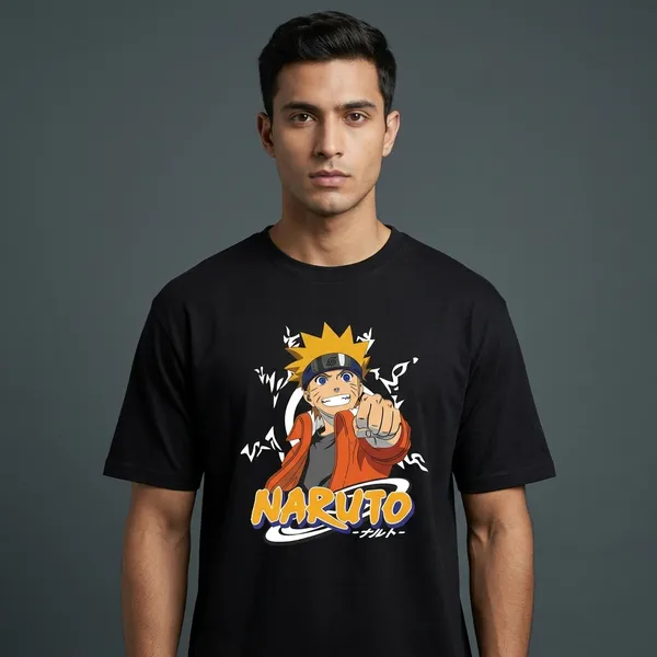 Black_Organic__Naruto_Cotton_Graphic_Print_Round_Neck_T-Shirt_For_Men