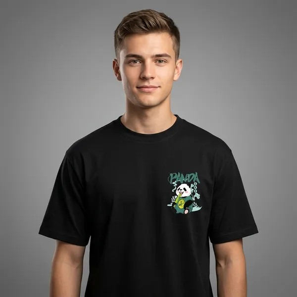 Black_Pure_Cotton_Graphic_Print_Crew_Neck_T-Shirt_For_Men