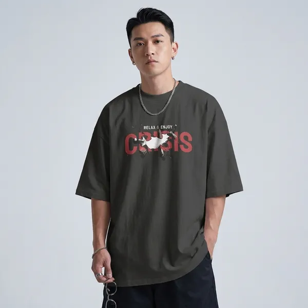 Black_Pure_Cotton_Graphic_Print_Round_Neck_T-Shirt_For_Men