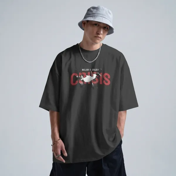 Black_Pure_Cotton_Graphic_Print_Round_Neck_T-Shirt_For_Men