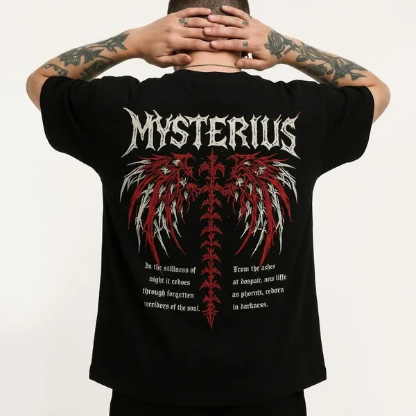Black_Pure_Cotton_Graphic_Print_Round_Neck_T-Shirt_For_Men