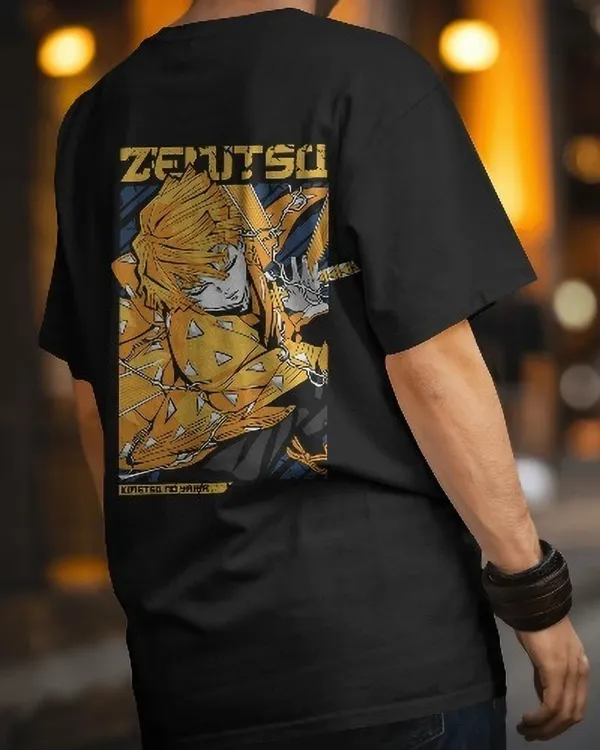 Black_Pure_Cotton__Demon_Slayer_Graphic_Print_Crew_Neck_T-Shirt_For_Men