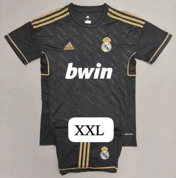 Black_Real_Madrid_Gold_Trim_Retro_jersey_set_with_shorts