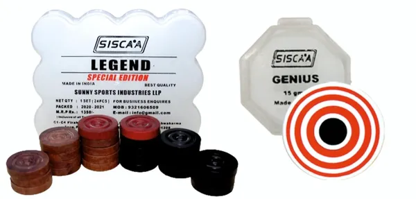 Siscaa_Tournament_Fighter_Brown_Carrom_Board_Includes_Without_Coin,_Striker,_And_Powder