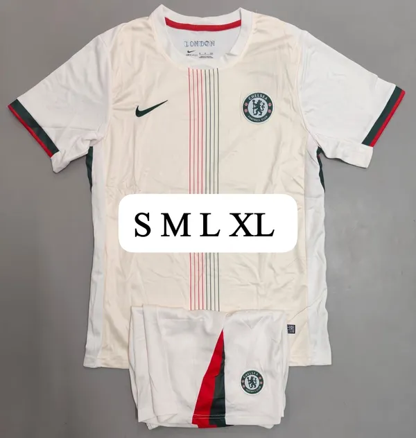 White_Nike_Chelsea_Retro_Jersey_set_with_shorts
