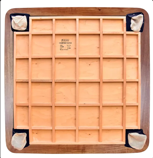 Siscaa_Champion_Fighter_Brown_Carrom_Board_Includes_Without_Coin,_Striker,_And_Powder_-_24_Mm