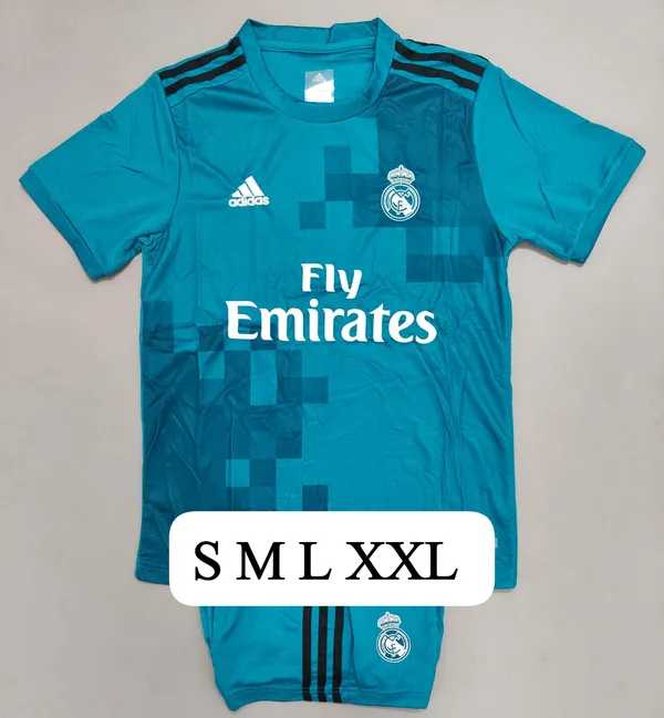 Turquoise_Real_madrid__Retro_jersey_set_with_shorts