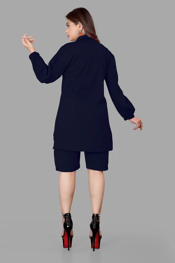 Blue_Polycotton_Relaxed_Fit_Co-Ord_Shorts_Set_For_Women