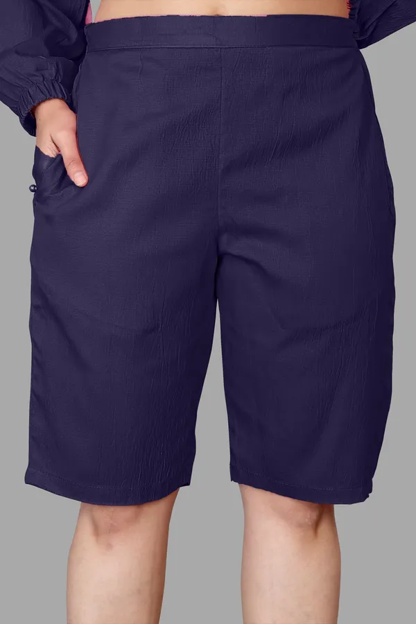 Blue_Polycotton_Relaxed_Fit_Co-Ord_Shorts_Set_For_Women
