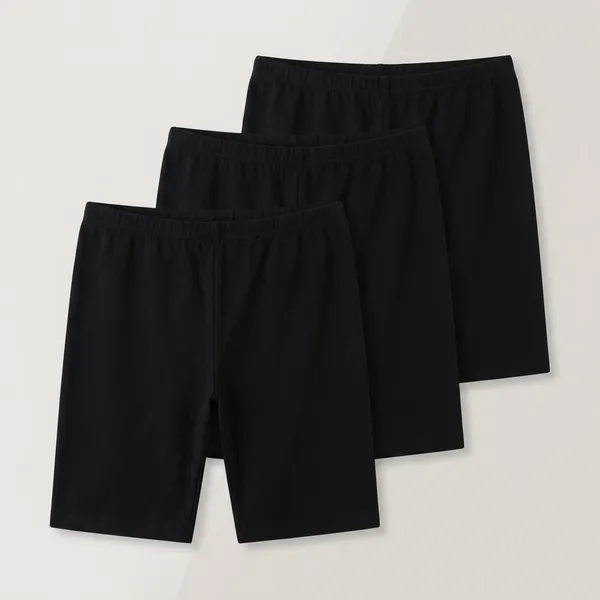 Black_Cotton_Solid_Cycling_Shorts_For_Women_(Pack_Of_3)