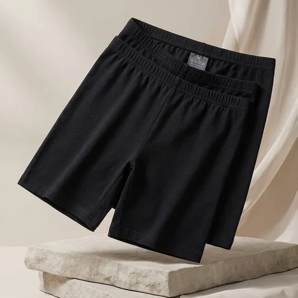 Black_Cotton_Solid_Cycling_Shorts_For_Women_(Pack_Of_3)