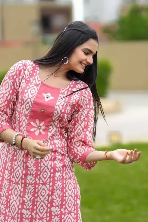 Yellow_Cotton_Printed_Kurta_Pant_Set_For_Women
