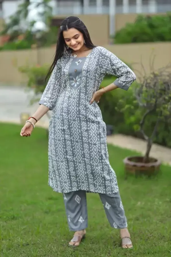Yellow_Cotton_Straight_Kurta_Pant_Set_For_Women