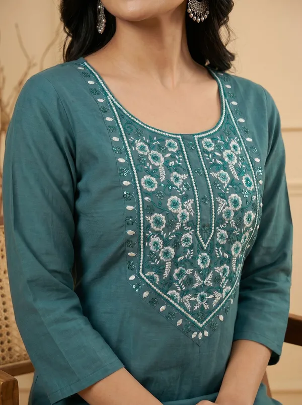 Green_Silk_Embroidered_Kurta_Pant_Set_For_Women