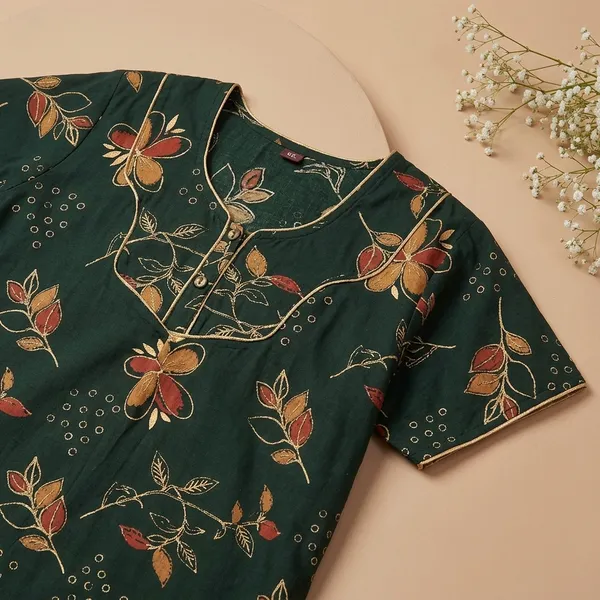 Green_Cotton_Floral_Printed_Nighty_For_Women