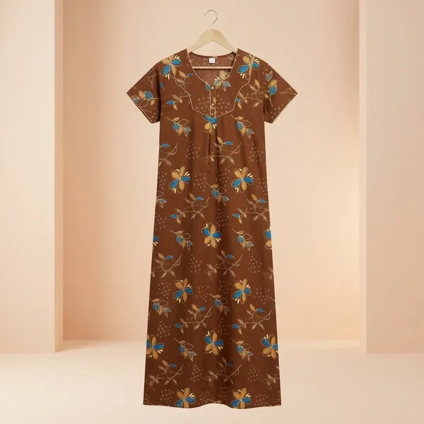 Orange_Cotton_Printed_Nighty_For_Women