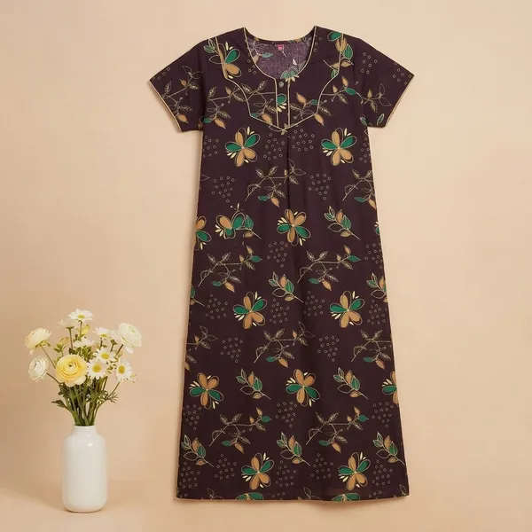 Maroon_Cotton_Printed_Nighty_For_Women