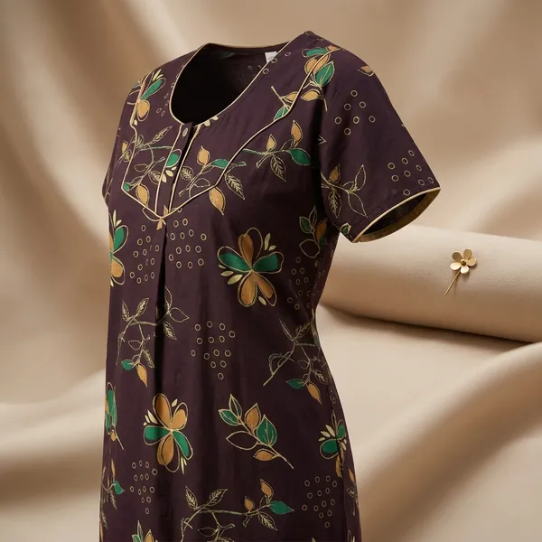 Maroon_Cotton_Printed_Nighty_For_Women