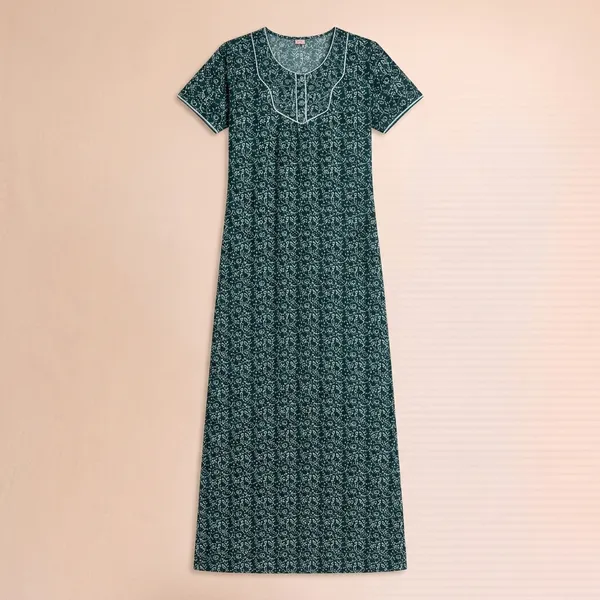 Green_Cotton_Floral_Printed_Nighty_For_Women