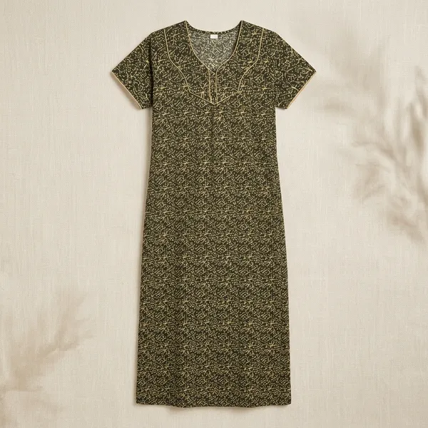 Green_Cotton_Floral_Printed_Nighty_For_Women