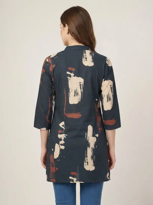 Dark_Green_Rayon_Straight_Printed_Tunic_For_Women