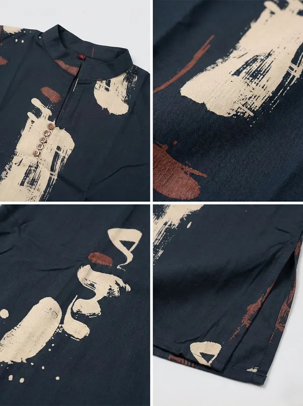 Dark_Green_Rayon_Straight_Printed_Tunic_For_Women