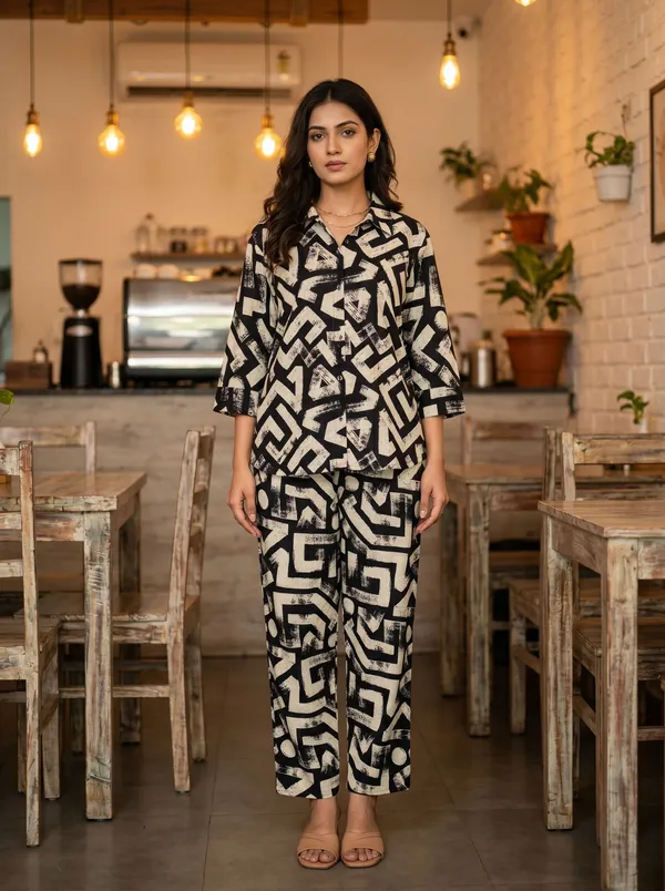 Beige_And_Black_Cotton_Blend_Premum_Co-Ords_For_Women