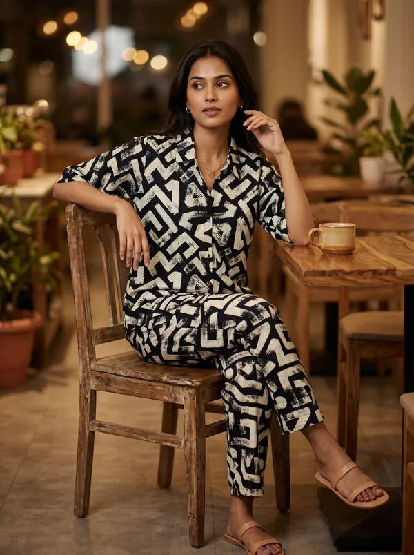 Beige_And_Black_Cotton_Blend_Premum_Co-Ords_For_Women