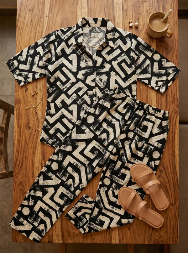 Beige_And_Black_Cotton_Blend_Premum_Co-Ords_For_Women