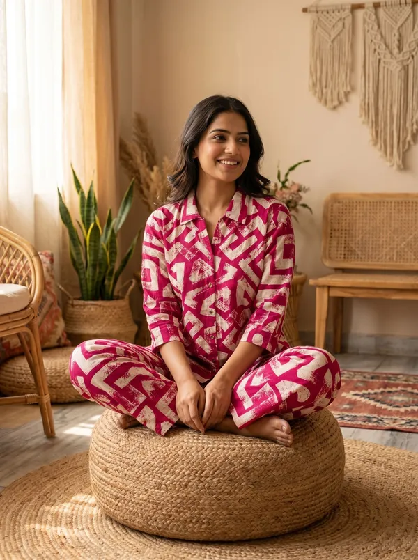 Pink_And_Beige_Cotton_Blend_Premum_Co-Ords_For_Women