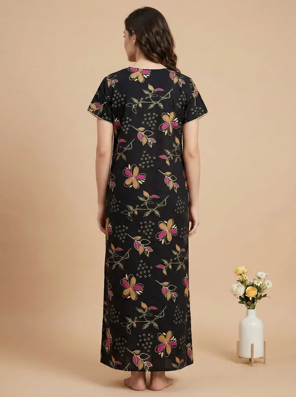 Black_Cotton_Printed_Nighty_For_Women