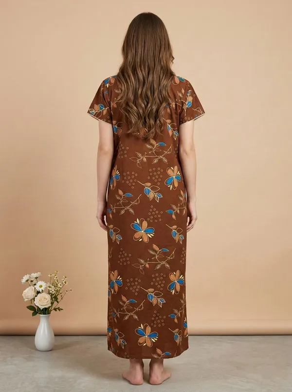 Orange_Cotton_Printed_Nighty_For_Women