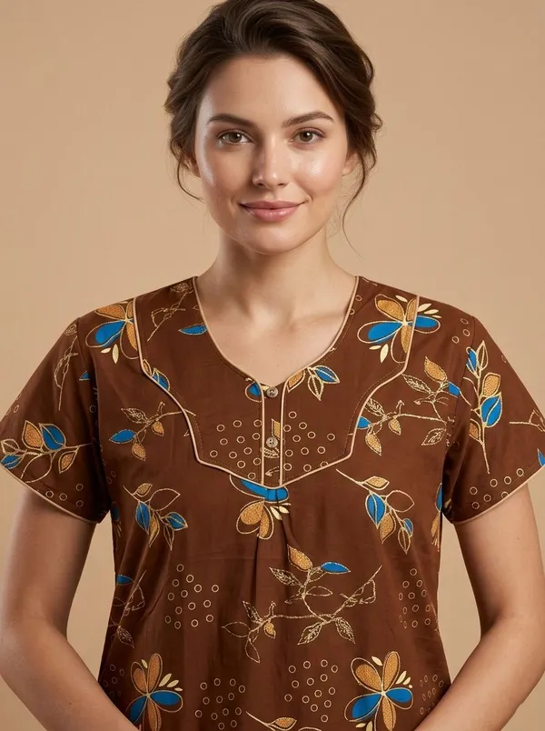Orange_Cotton_Printed_Nighty_For_Women