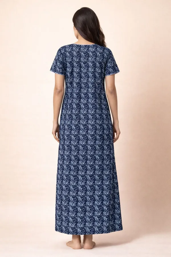 Blue_Cotton_Printed_Nighty_For_Women