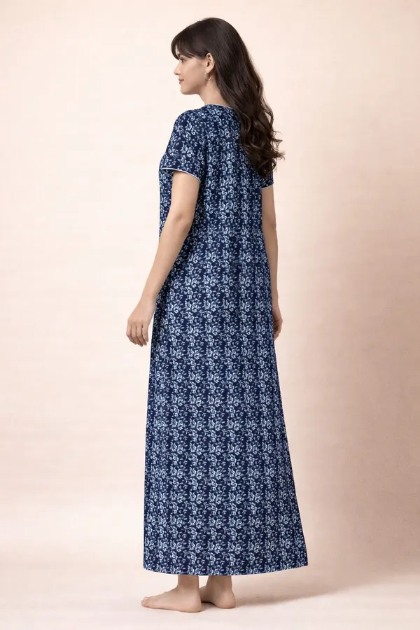 Blue_Cotton_Printed_Nighty_For_Women