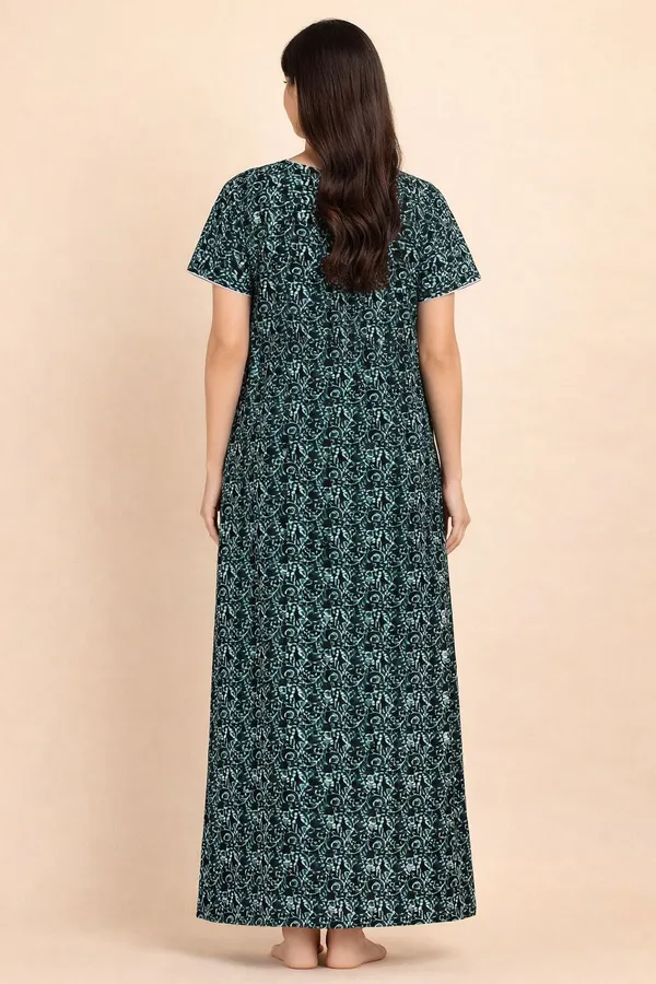 Green_Cotton_Floral_Printed_Nighty_For_Women