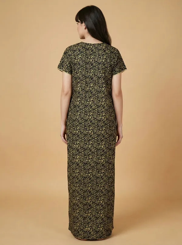 Green_Cotton_Floral_Printed_Nighty_For_Women