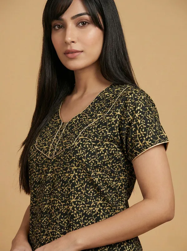 Green_Cotton_Floral_Printed_Nighty_For_Women