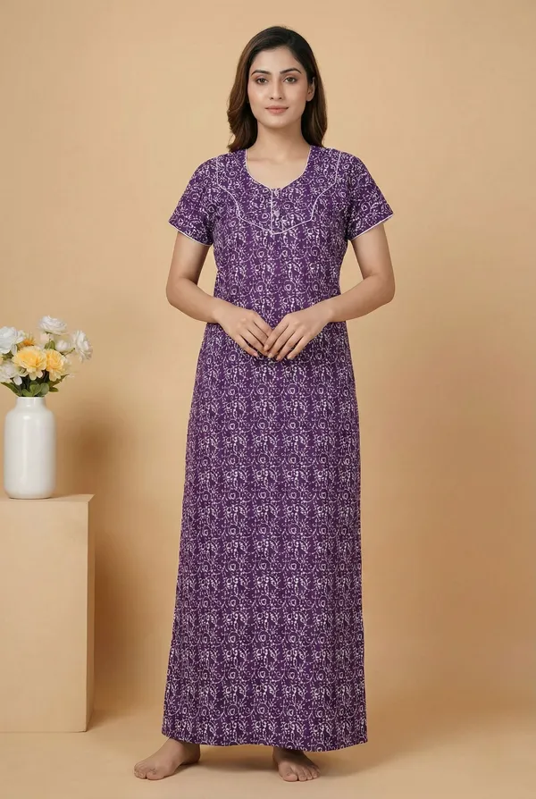 Purple_Cotton_Relaxed_Floral_Print_Nighty_For_Women