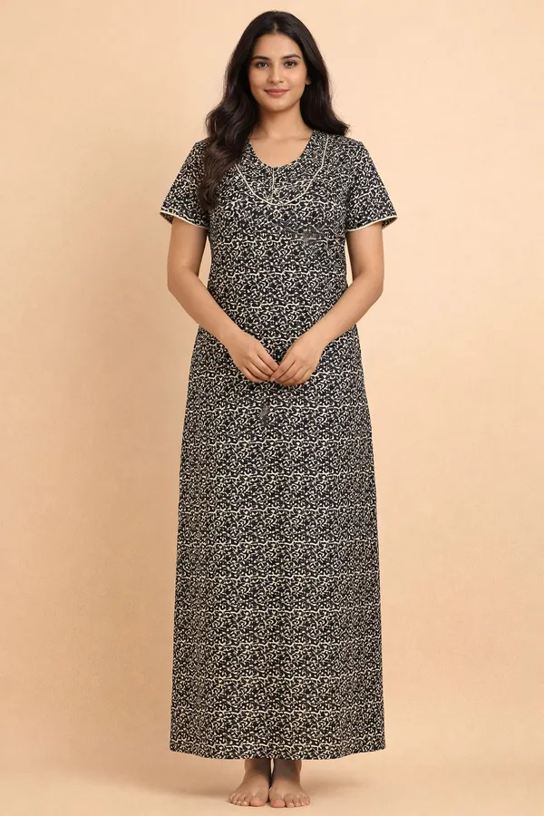 Blue_Cotton_Printed_Nighty_For_Women