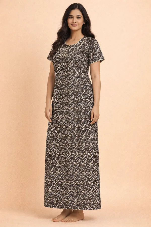 Blue_Cotton_Printed_Nighty_For_Women