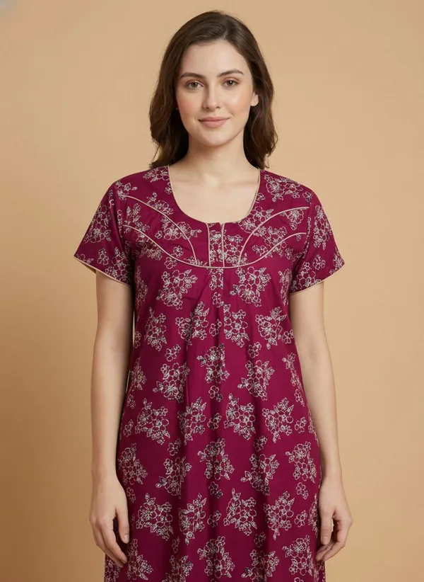 Pink_Cotton_Nighty_For_Women